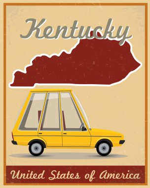 Kentucky yol gezisi VINTAGE poster