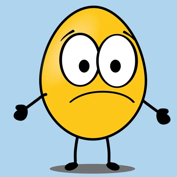 Emoticono en forma de huevo — Vector de stock