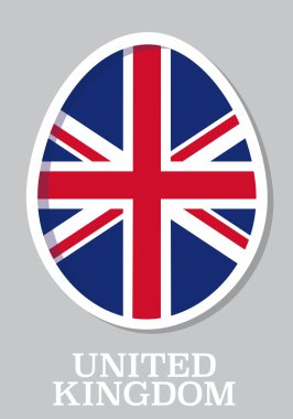 Paskalya yortusu yumurta şeklinde Büyük Britanya bayrağı Sticker