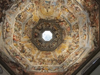 Florence, Italy, the wonderful masterpiece of The Judgment Day, inside the Dome clipart