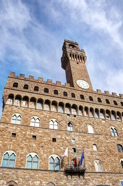 Stary Pałac (palazzo vecchio) w kwadrat, signoria we Florencji (Włochy) — Zdjęcie stockowe