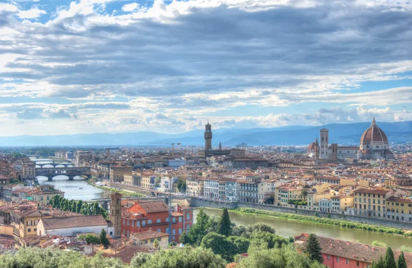 Panorama Florencie s slavné katedrály santa maria del fiore Itálie, — Stock fotografie