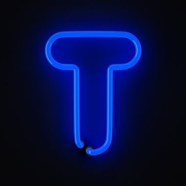 Neon letter T