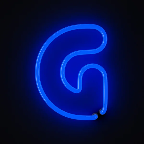 Neon letter G — Stock Photo, Image