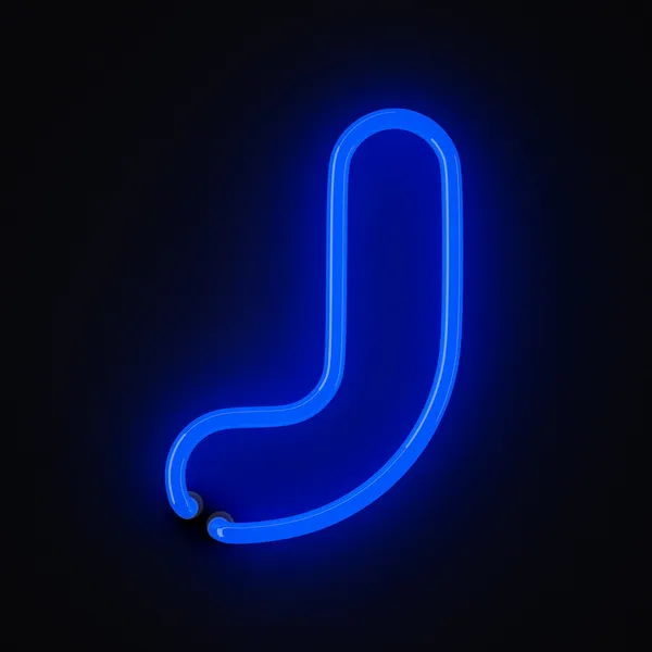 Lettera al neon J — Foto Stock