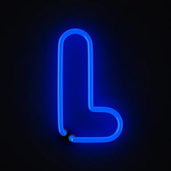 Lettera al neon L — Foto Stock