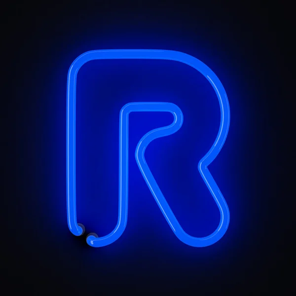 Neon letter R — Stock Photo, Image