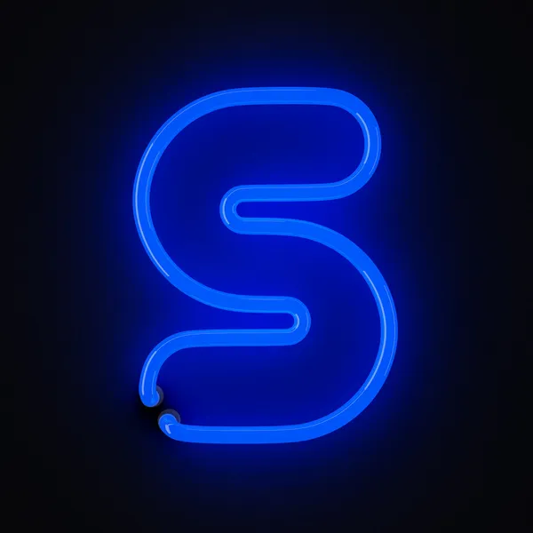 Neon letter S — Stock Photo, Image