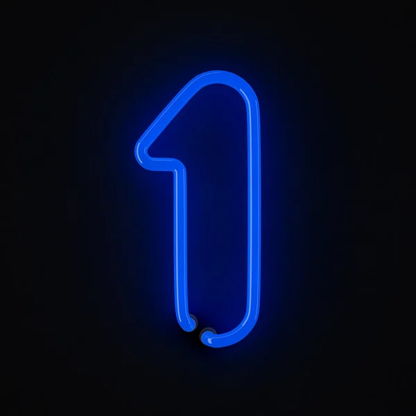 Neon number 1 — Stock Photo, Image