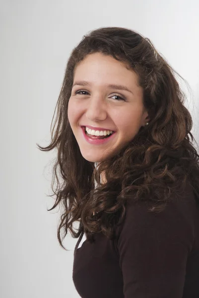 Portrait of a woman smiling — Stock Photo, Image