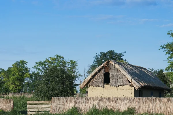 Солом'яні будинок — стокове фото