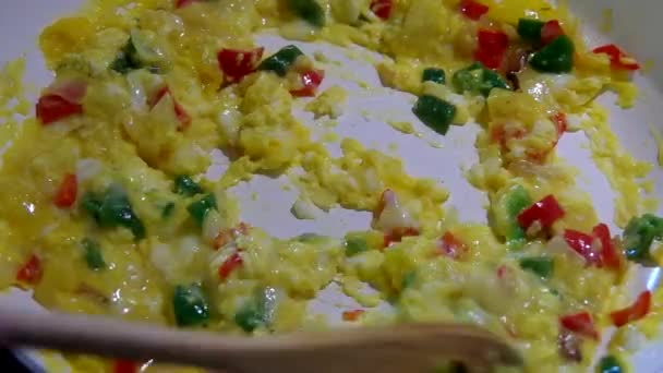 Scrambled eggs — Stock Video