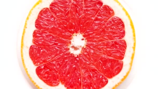 Gesneden grapefruit — Stockvideo