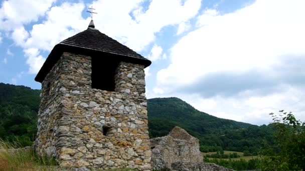 Die Ruinen der Kirche - hussitische Kirche — Stockvideo