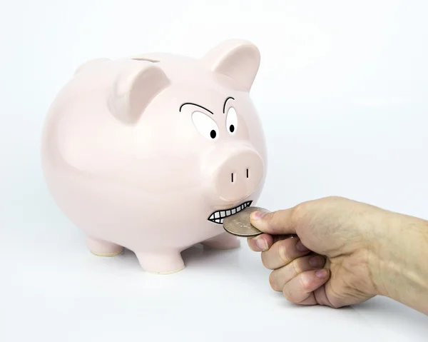 Angry Piggybank — Stock Photo, Image