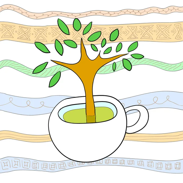 Cup tree — Stock Vector