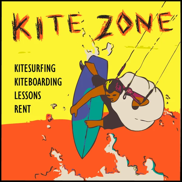 Kite zone sign Royalty Free Stock Vectors