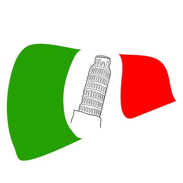 Bandeira italiana — Vetor de Stock