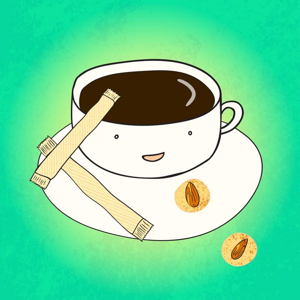 Счастливая чашка кофе — стоковый вектор