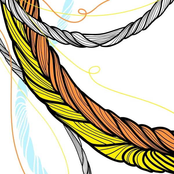 Hand dras tvinnade linor design Royaltyfria illustrationer