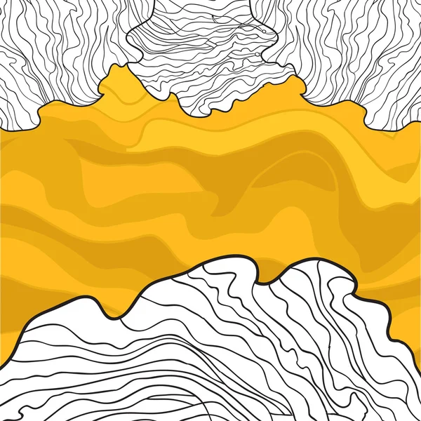 Wellenförmigen Honig und weißen Linien Design Stockvektor