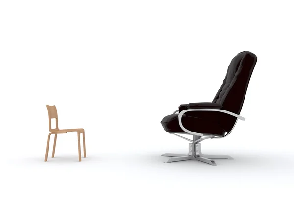 Fåtölj och stol — Stockfoto