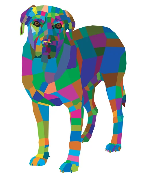 Cão mosaico — Vetor de Stock