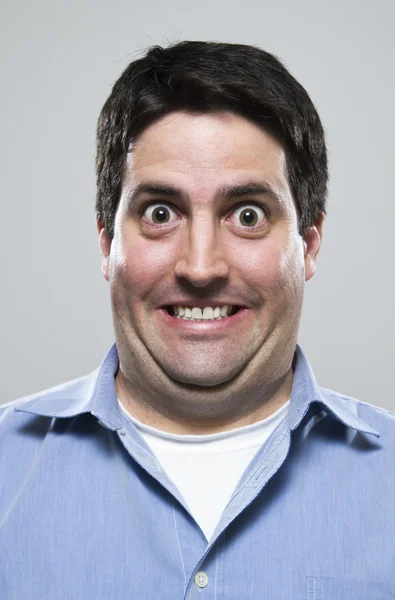 Overly excited man — Stock Photo, Image