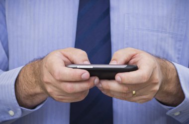 işadamı türü ileti dokunmatik ekran smartphone