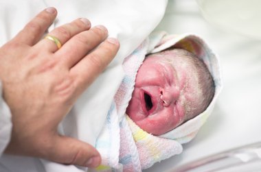 Baba konfor yeni doğan kız