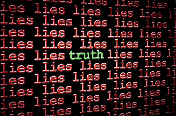 Finding truth amongst the lies — Stock Photo, Image