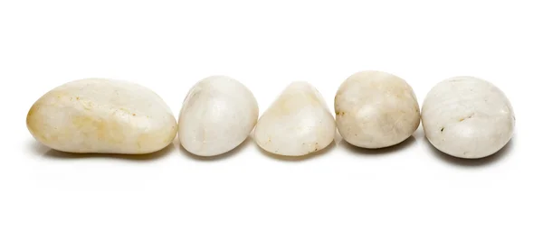 Beyaz çakıl taşları dizisi — Stok fotoğraf