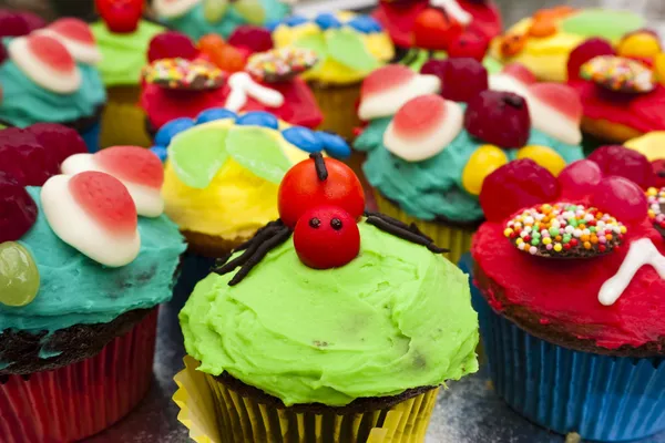 Spider nyhet cupcake — Stockfoto