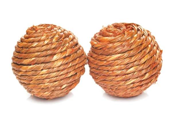 Two wicker balls — Stock Image Two wicker balls Royalty Free Stock Images