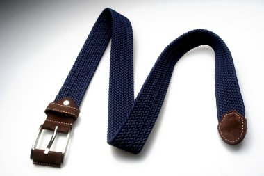 kahverengi ve mavi bir bez dokuma bant