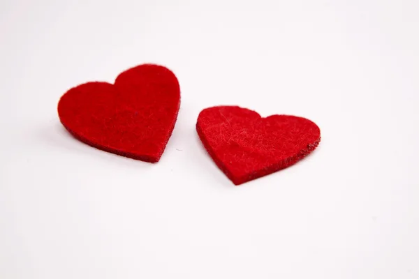 Two red hearts — Stock Photo, Image