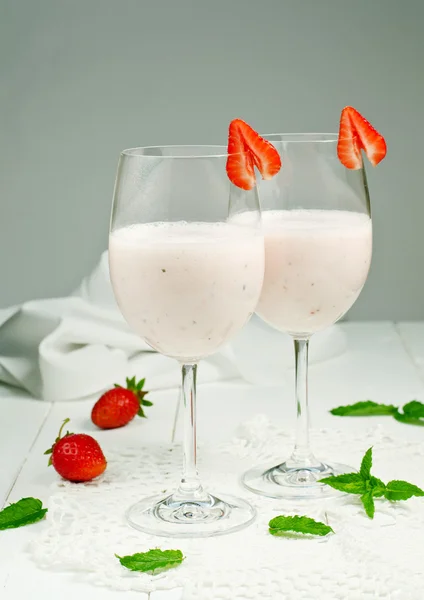 Strawberry milk shake — Stockfoto