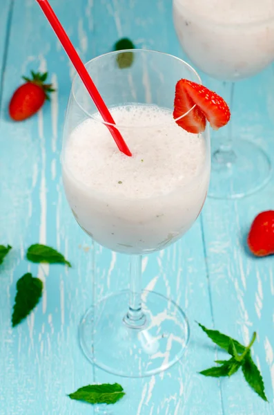 Strawberry milk shake — Stockfoto