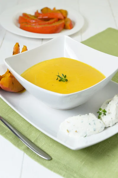 Kürbiscremesuppe — Stockfoto