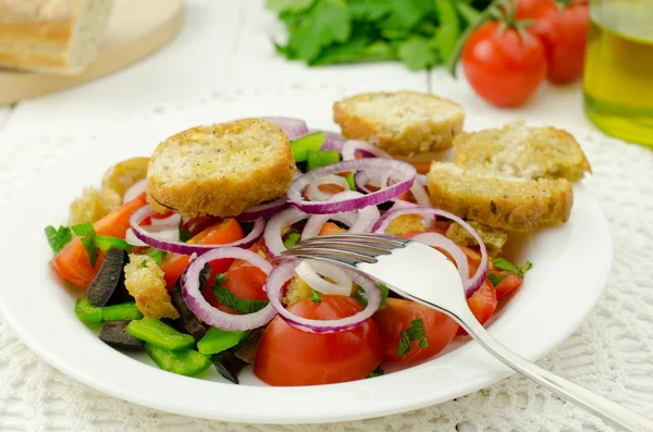 Panzanella salade — Stockfoto