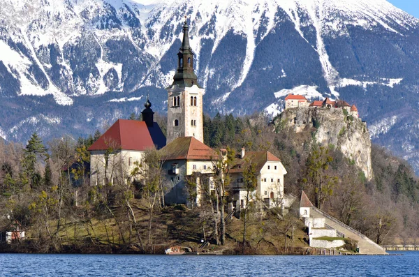 Lago alpino en Bled, Eslovenia Fotos De Stock Sin Royalties Gratis