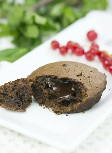 Chocolate souffle — Stock Photo, Image