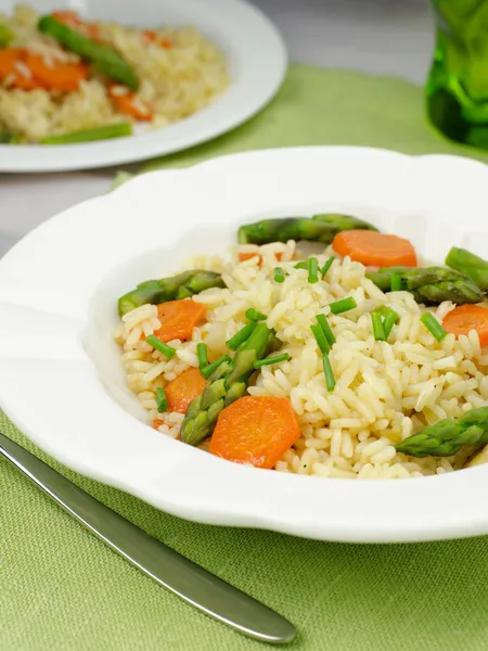 Risotto with asparagus — Stock Photo, Image