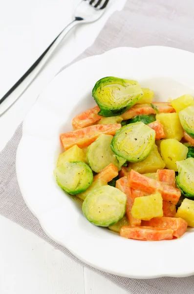 Warmer Gemüsesalat — Stockfoto