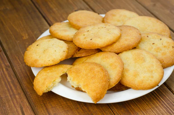 Soubory cookie s parmazánem — Stock fotografie