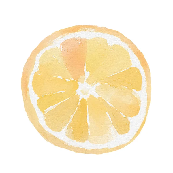 Watercolor orange, slice of orange — ストック写真