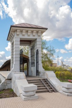 Rostokinsky Aqueduct, Moskova 'ya su sağlamak için inşa edilmiş bir mimari ve tarihi miras anıtıdır. Moskova, Rusya.