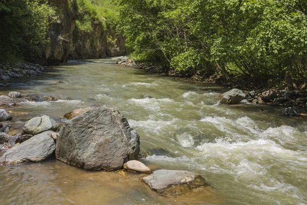 Nehir, Kafkasya Dağları 'nın ortasındaki rotasını çizdi ve derin kanyonları aştı. Bir dağ nehri sularını taşır ve dikkatsiz hareketler için tehlike yaratır..