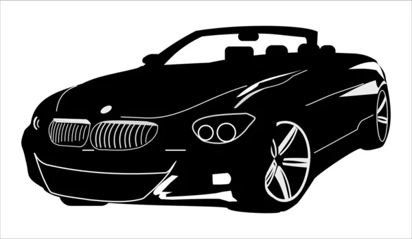 Vector black car — Stock Vector