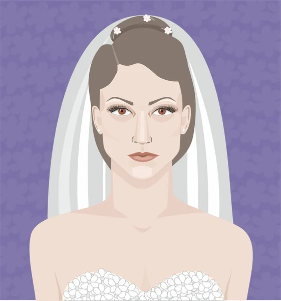 Грустная невеста — стоковый вектор